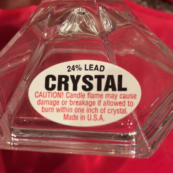 Two Michael C. Fina Fifth Avenue Hexagonal 24% Lead Crystal Candle holders - Picture 4 of 10